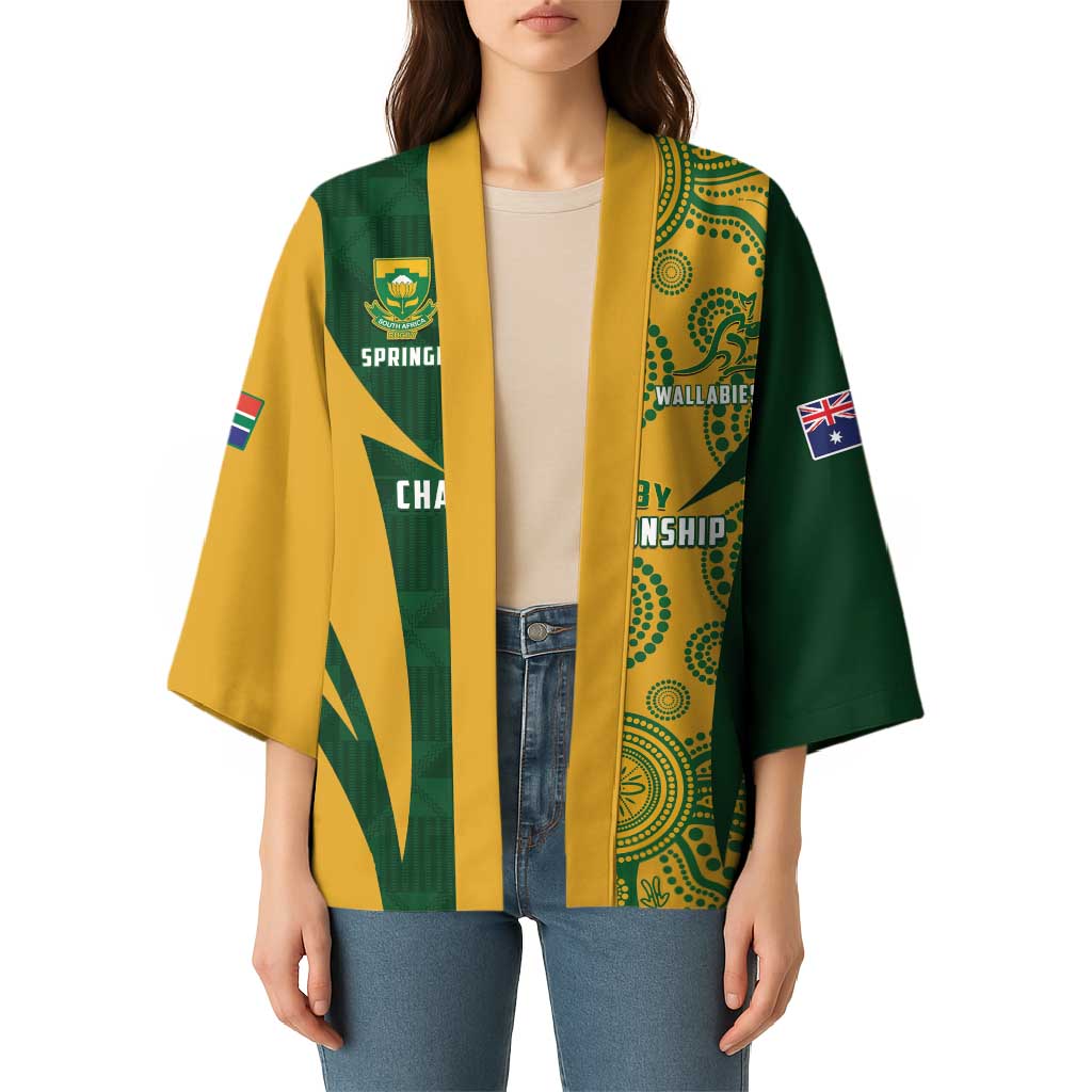 South Africa Australia Rugby Custom Kimono Springboks Wallabies Together - Wonder Print Shop