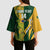 South Africa Australia Rugby Custom Kimono Sleeve Blouse Springboks Wallabies Together - Wonder Print Shop