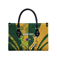 South Africa Australia Rugby Custom Leather Bag Springboks Wallabies Together - Wonder Print Shop