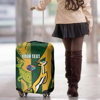 South Africa Australia Rugby Custom Luggage Cover Springboks Wallabies Together - Wonder Print Shop