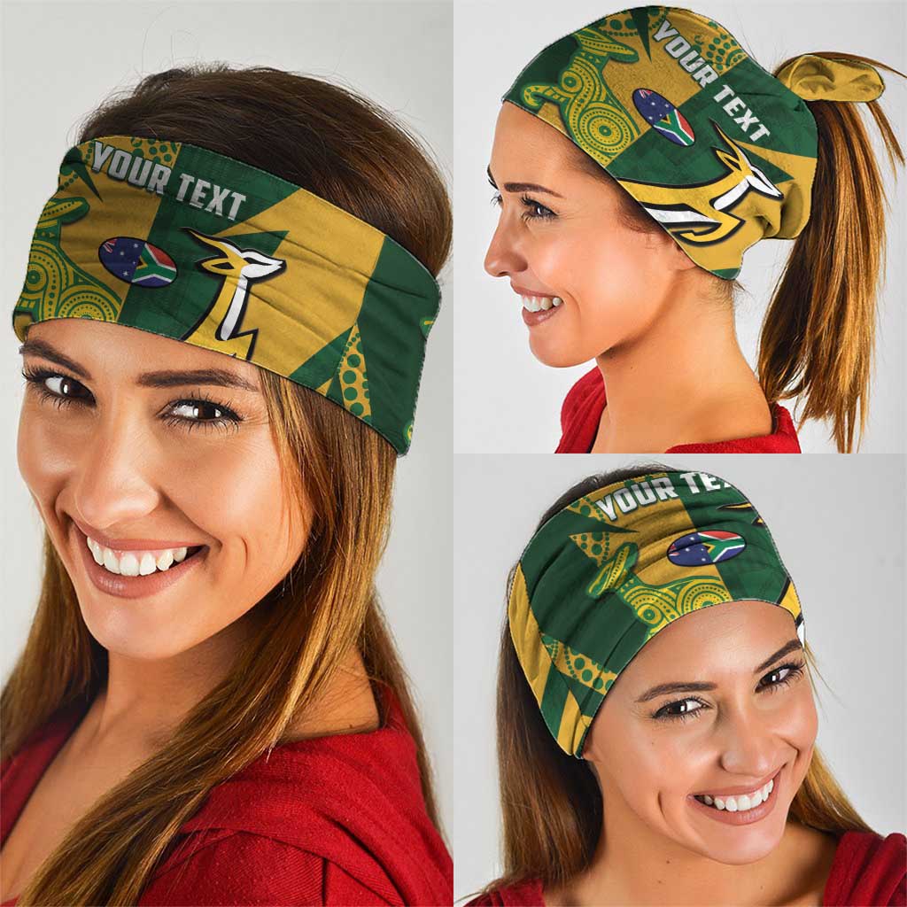 South Africa Australia Rugby Custom Neck Gaiter Springboks Wallabies Together - Wonder Print Shop