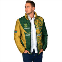 South Africa Australia Rugby Custom Padded Jacket Springboks Wallabies Together - Wonder Print Shop