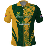 South Africa Australia Rugby Custom Polo Shirt Springboks Wallabies Together - Wonder Print Shop