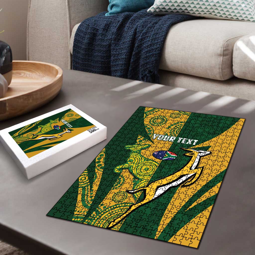 South Africa Australia Rugby Custom Puzzle Springboks Wallabies Together - Wonder Print Shop