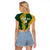 South Africa Australia Rugby Custom Raglan Cropped T Shirt Springboks Wallabies Together - Wonder Print Shop