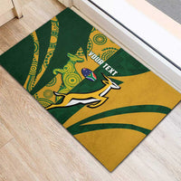 South Africa Australia Rugby Custom Rubber Doormat Springboks Wallabies Together - Wonder Print Shop