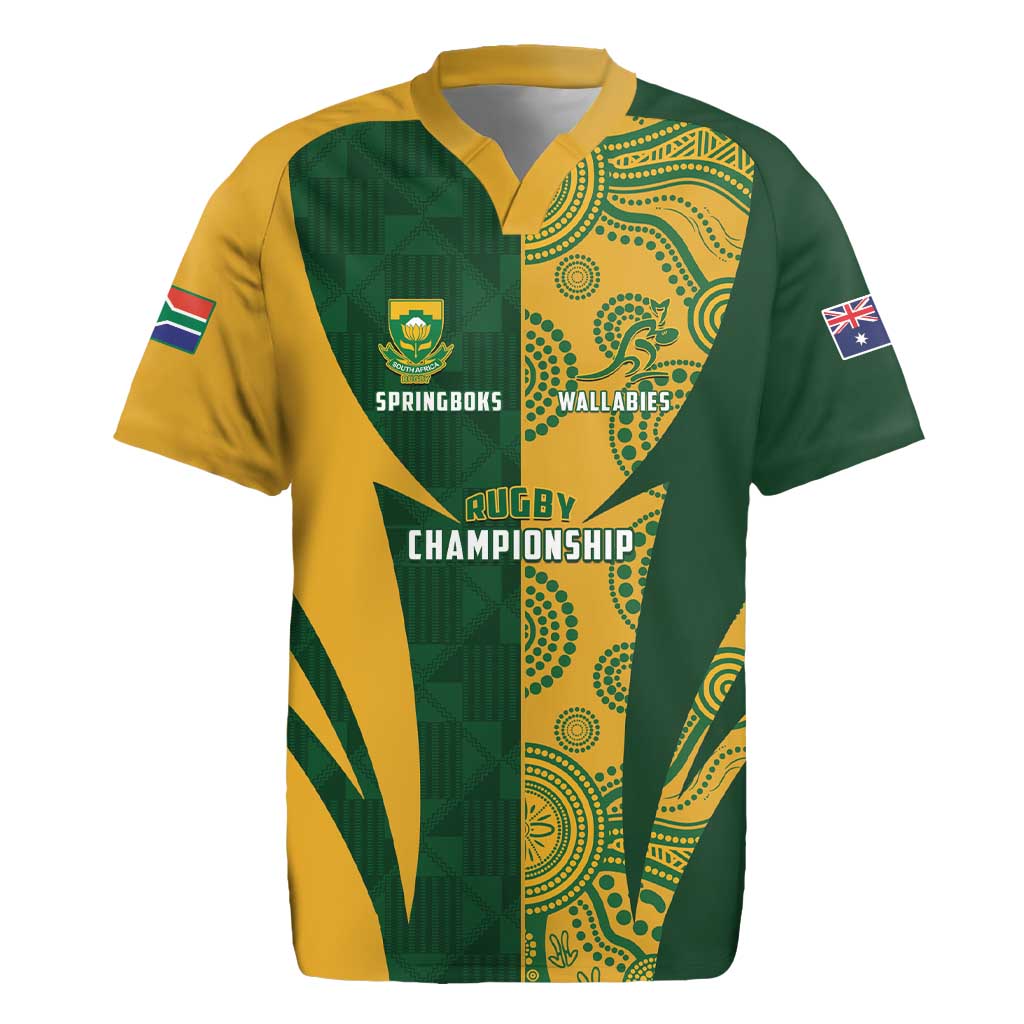 South Africa Australia Rugby Custom Rugby Jersey Springboks Wallabies Together - Wonder Print Shop