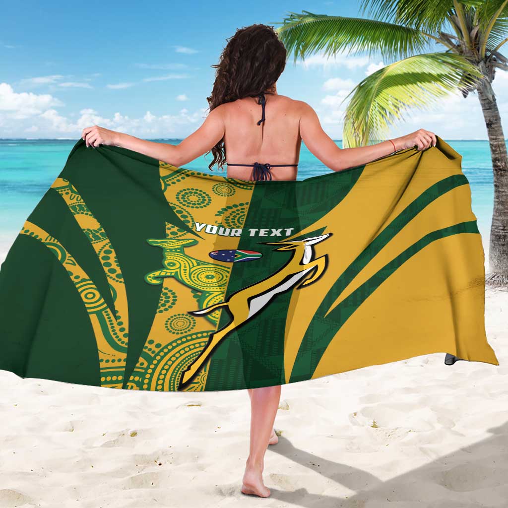 South Africa Australia Rugby Custom Sarong Springboks Wallabies Together - Wonder Print Shop
