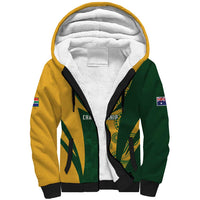 South Africa Australia Rugby Custom Sherpa Hoodie Springboks Wallabies Together - Wonder Print Shop