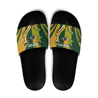 South Africa Australia Rugby Custom Slide Sandals Springboks Wallabies Together - Wonder Print Shop
