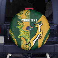 South Africa Australia Rugby Custom Spare Tire Cover Springboks Wallabies Together - Wonder Print Shop