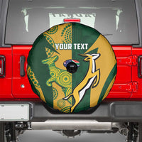 South Africa Australia Rugby Custom Spare Tire Cover Springboks Wallabies Together - Wonder Print Shop