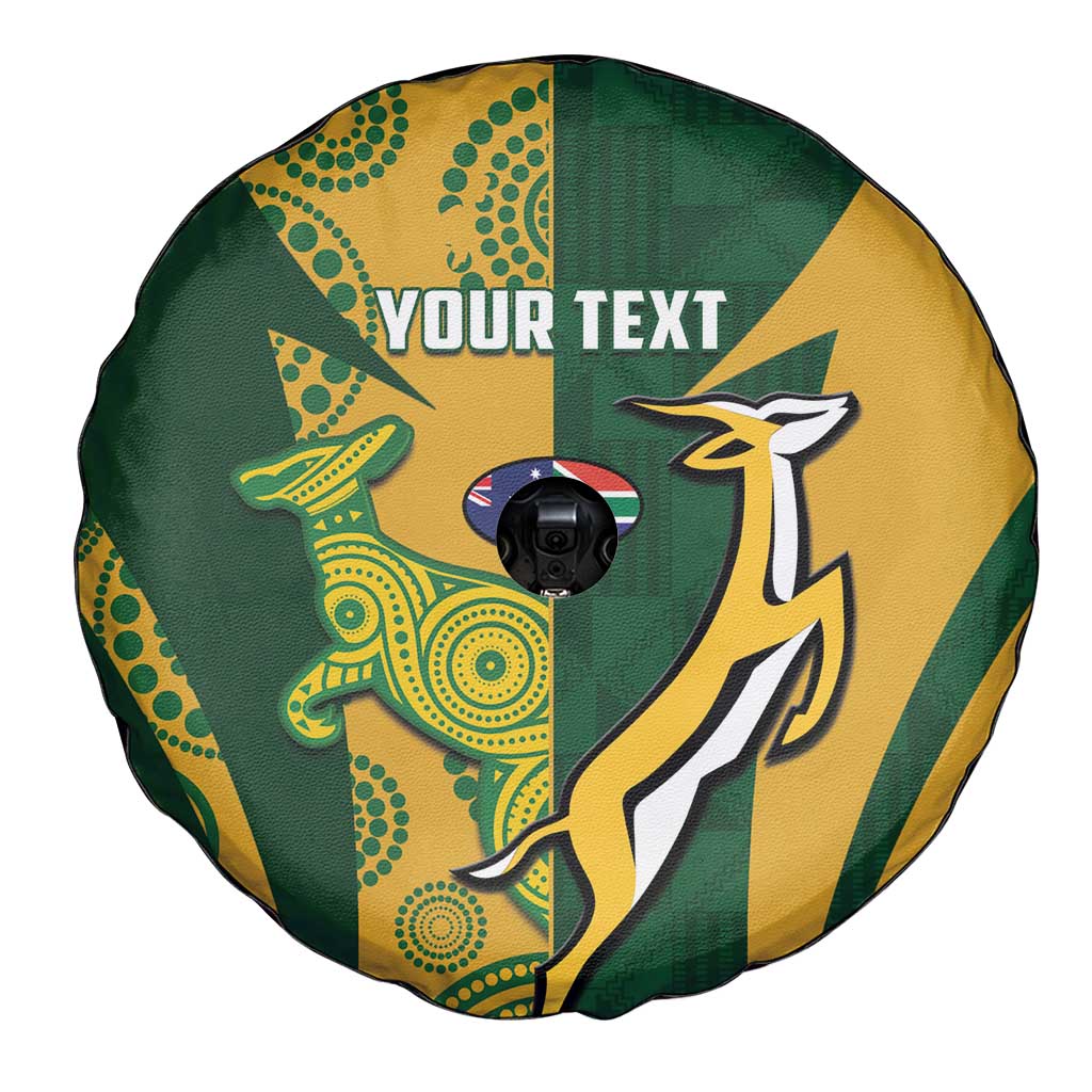 South Africa Australia Rugby Custom Spare Tire Cover Springboks Wallabies Together - Wonder Print Shop