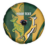 South Africa Australia Rugby Custom Spare Tire Cover Springboks Wallabies Together - Wonder Print Shop