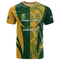 South Africa Australia Rugby Custom T Shirt Springboks Wallabies Together - Wonder Print Shop