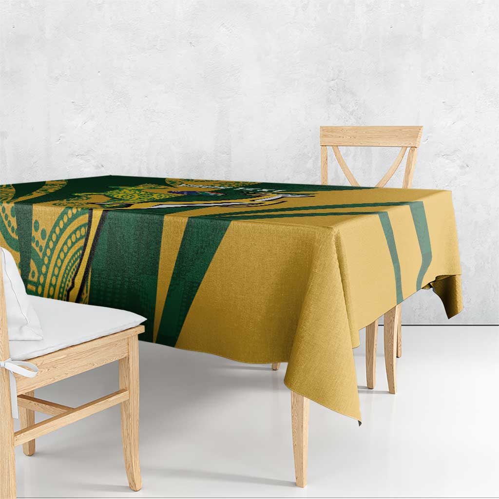 South Africa Australia Rugby Custom Tablecloth Springboks Wallabies Together - Wonder Print Shop