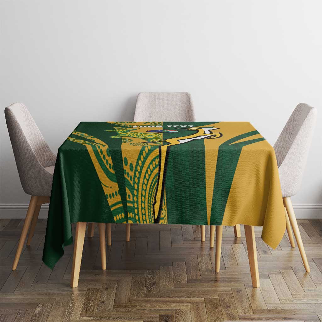 South Africa Australia Rugby Custom Tablecloth Springboks Wallabies Together - Wonder Print Shop