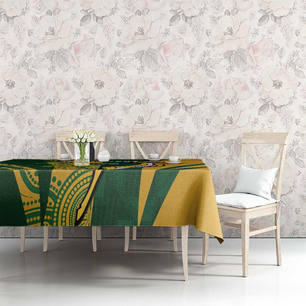South Africa Australia Rugby Custom Tablecloth Springboks Wallabies Together - Wonder Print Shop