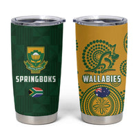 South Africa Australia Rugby Tumbler Cup Springboks Wallabies Together - Wonder Print Shop