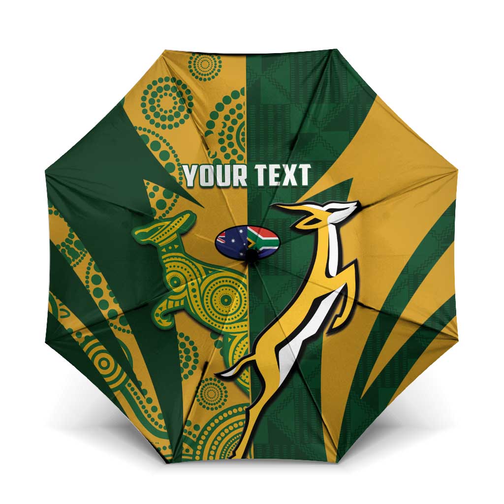 South Africa Australia Rugby Custom Umbrella Springboks Wallabies Together - Wonder Print Shop