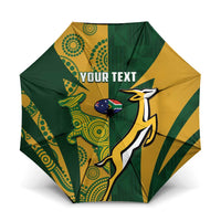 South Africa Australia Rugby Custom Umbrella Springboks Wallabies Together - Wonder Print Shop