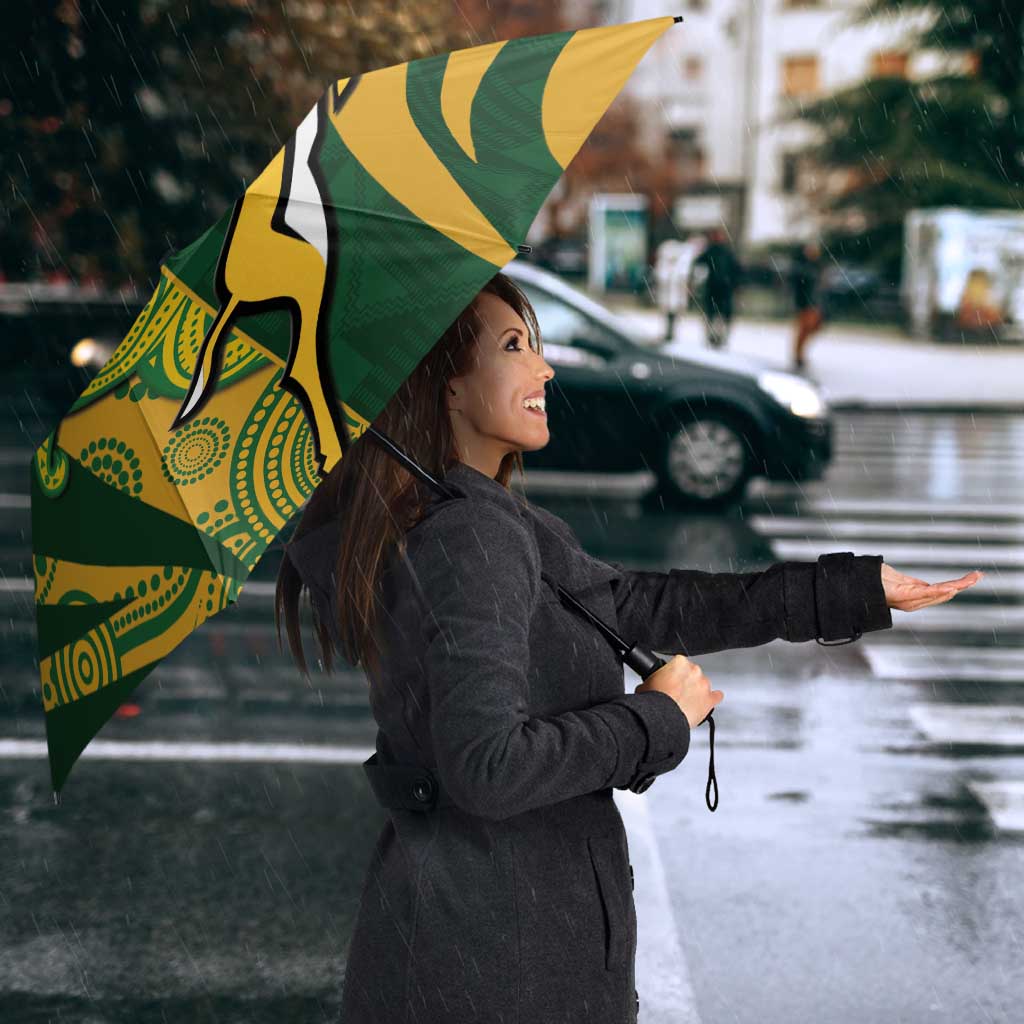 South Africa Australia Rugby Custom Umbrella Springboks Wallabies Together - Wonder Print Shop