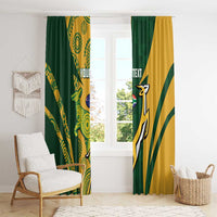 South Africa Australia Rugby Custom Window Curtain Springboks Wallabies Together - Wonder Print Shop
