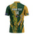 South Africa Australia Rugby Custom Zipper Polo Shirt Springboks Wallabies Together - Wonder Print Shop