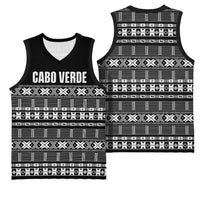 Pano De Terra Motifs Cabo Verde Basketball Jersey Black Color