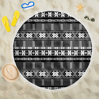 Pano De Terra Motifs Cabo Verde Beach Blanket Black Color