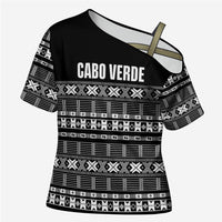 Pano De Terra Motifs Cabo Verde Cross Shoulder Shirt Black Color