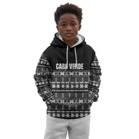 Pano De Terra Motifs Cabo Verde Kid Hoodie Black Color