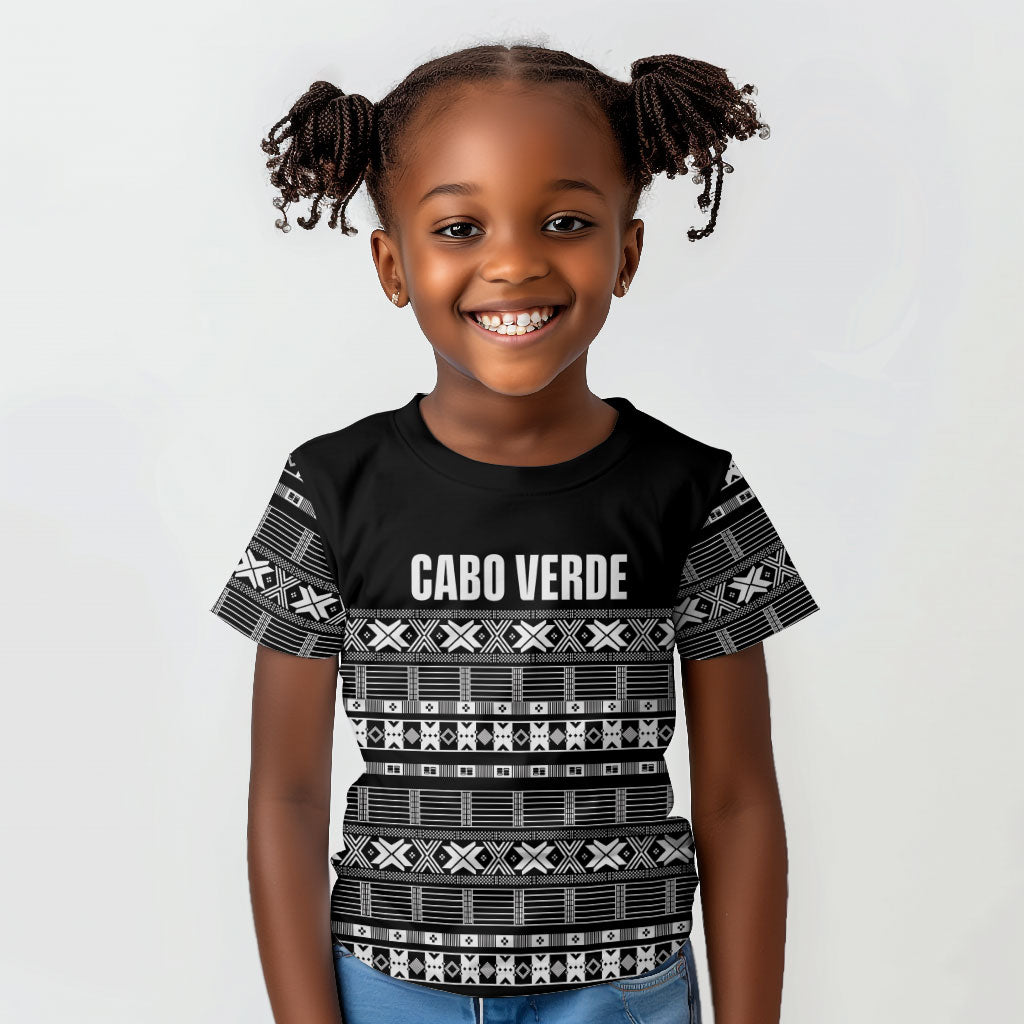 Pano De Terra Motifs Cabo Verde Kid T shirt Black Color