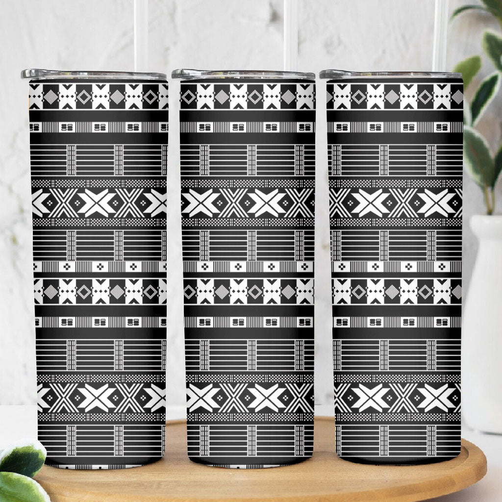 Pano De Terra Motifs Cabo Verde Skinny Tumbler Black Color