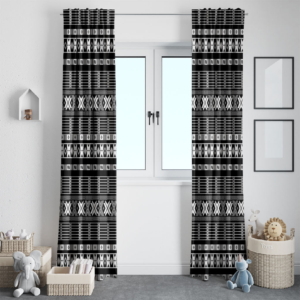 Pano De Terra Motifs Cabo Verde Window Curtain Black Color