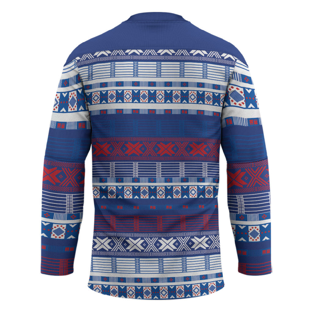 Pano De Terra Motifs Cabo Verde Hockey Jersey Flag Color