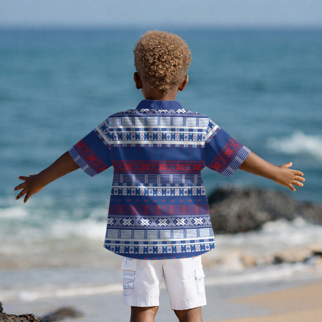 Pano De Terra Motifs Cabo Verde Kid Hawaiian Shirt Flag Color