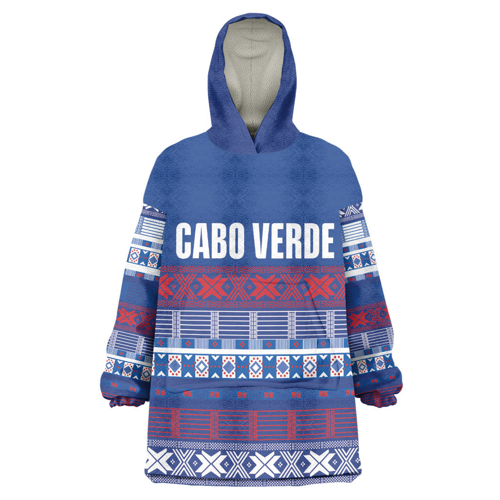 Pano De Terra Motifs Cabo Verde Kid Wearable Blanket Hoodie Flag Color