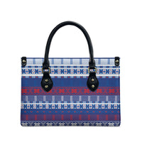 Pano De Terra Motifs Cabo Verde Leather Bag Flag Color