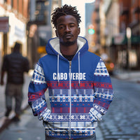 Pano De Terra Motifs Cabo Verde Zip Hoodie Flag Color