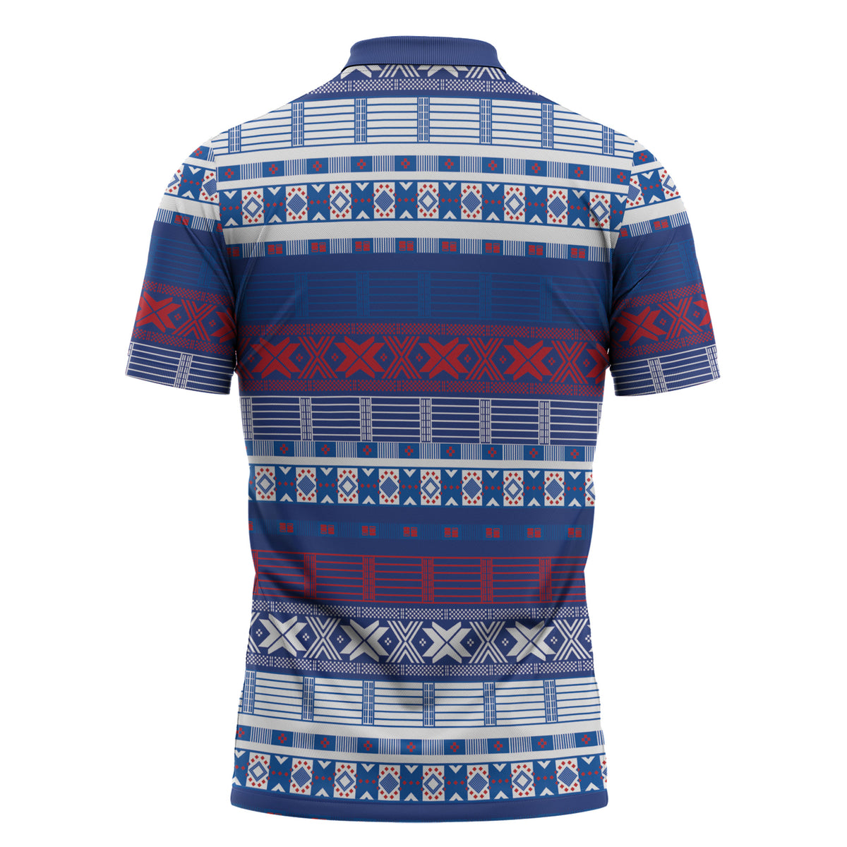 Pano De Terra Motifs Cabo Verde Zipper Polo Shirt Flag Color
