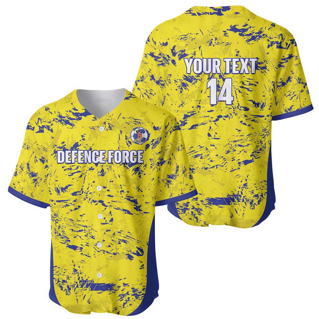 Defence Force Trinidad and Tobago Football Custom Baseball Jersey Go Teteron Boy Grunge Vibe - Wonder Print Shop