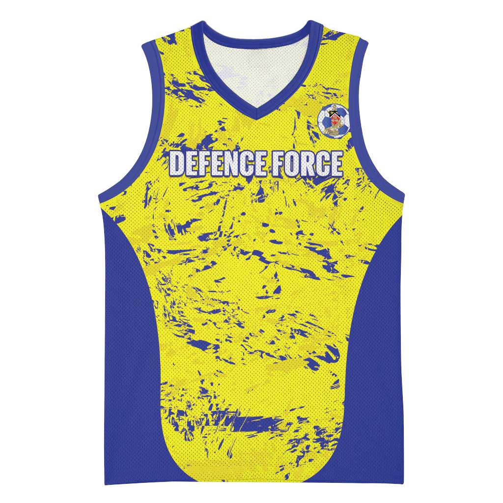 Defence Force Trinidad and Tobago Football Custom Basketball Jersey Go Teteron Boy Grunge Vibe - Wonder Print Shop