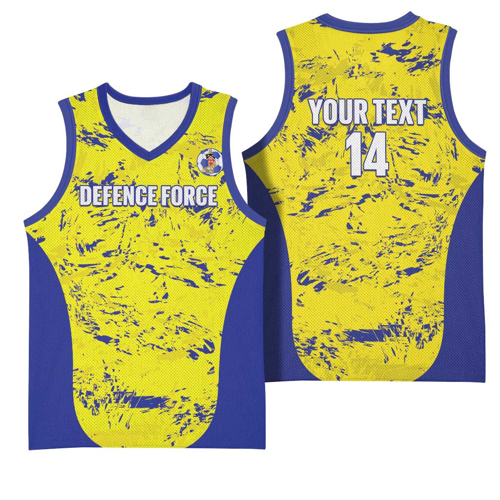 Defence Force Trinidad and Tobago Football Custom Basketball Jersey Go Teteron Boy Grunge Vibe - Wonder Print Shop
