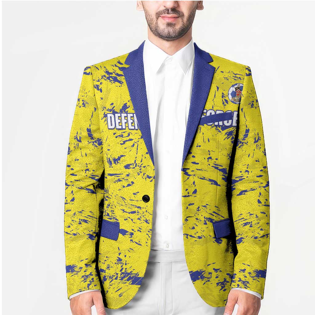 Defence Force Trinidad and Tobago Football Custom Blazer Go Teteron Boy Grunge Vibe - Wonder Print Shop