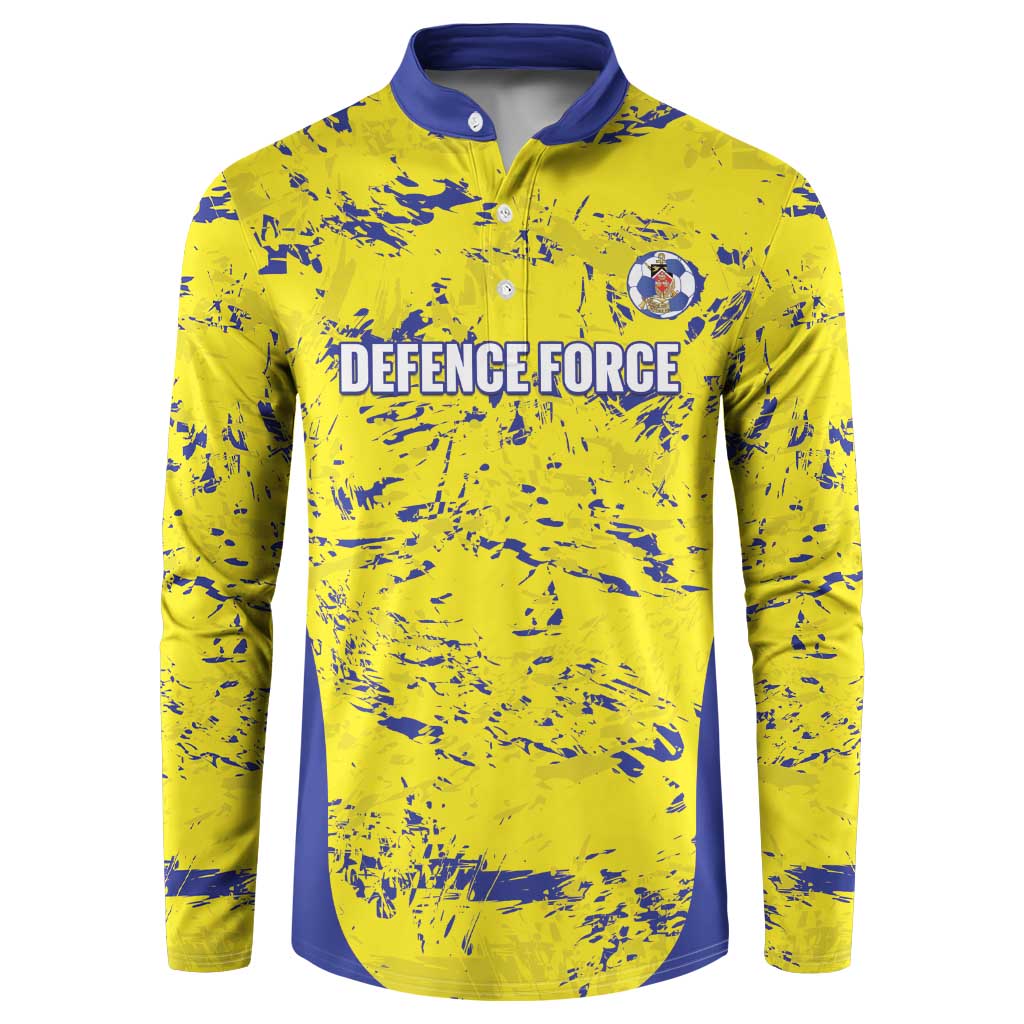 Defence Force Trinidad and Tobago Football Custom Button Sweatshirt Go Teteron Boy Grunge Vibe - Wonder Print Shop