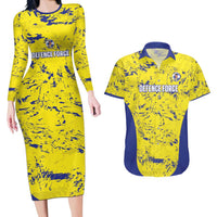 Defence Force Trinidad and Tobago Football Custom Couples Matching Long Sleeve Bodycon Dress and Hawaiian Shirt Go Teteron Boy Grunge Vibe - Wonder Print Shop