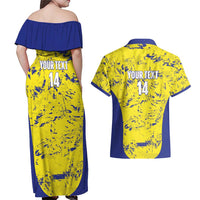 Defence Force Trinidad and Tobago Football Custom Couples Matching Off Shoulder Maxi Dress and Hawaiian Shirt Go Teteron Boy Grunge Vibe - Wonder Print Shop