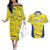 Defence Force Trinidad and Tobago Football Custom Couples Matching Off The Shoulder Long Sleeve Dress and Hawaiian Shirt Go Teteron Boy Grunge Vibe - Wonder Print Shop