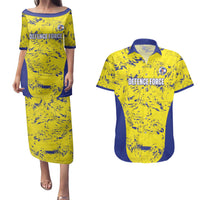 Defence Force Trinidad and Tobago Football Custom Couples Matching Puletasi and Hawaiian Shirt Go Teteron Boy Grunge Vibe - Wonder Print Shop
